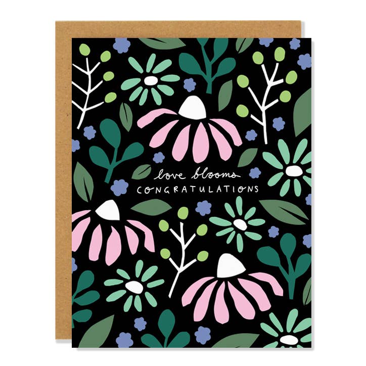 Badger & Burke - Love Blooms - Wedding Card