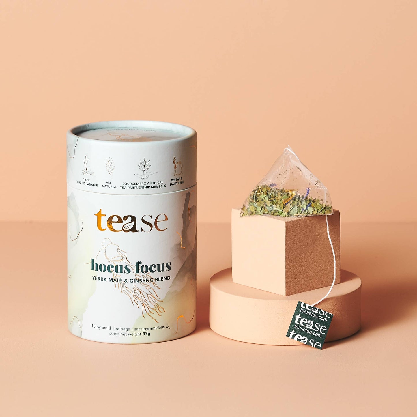 Tease - Hocus Focus | All Natural Ginseng Tea Blend | Yerba Mate