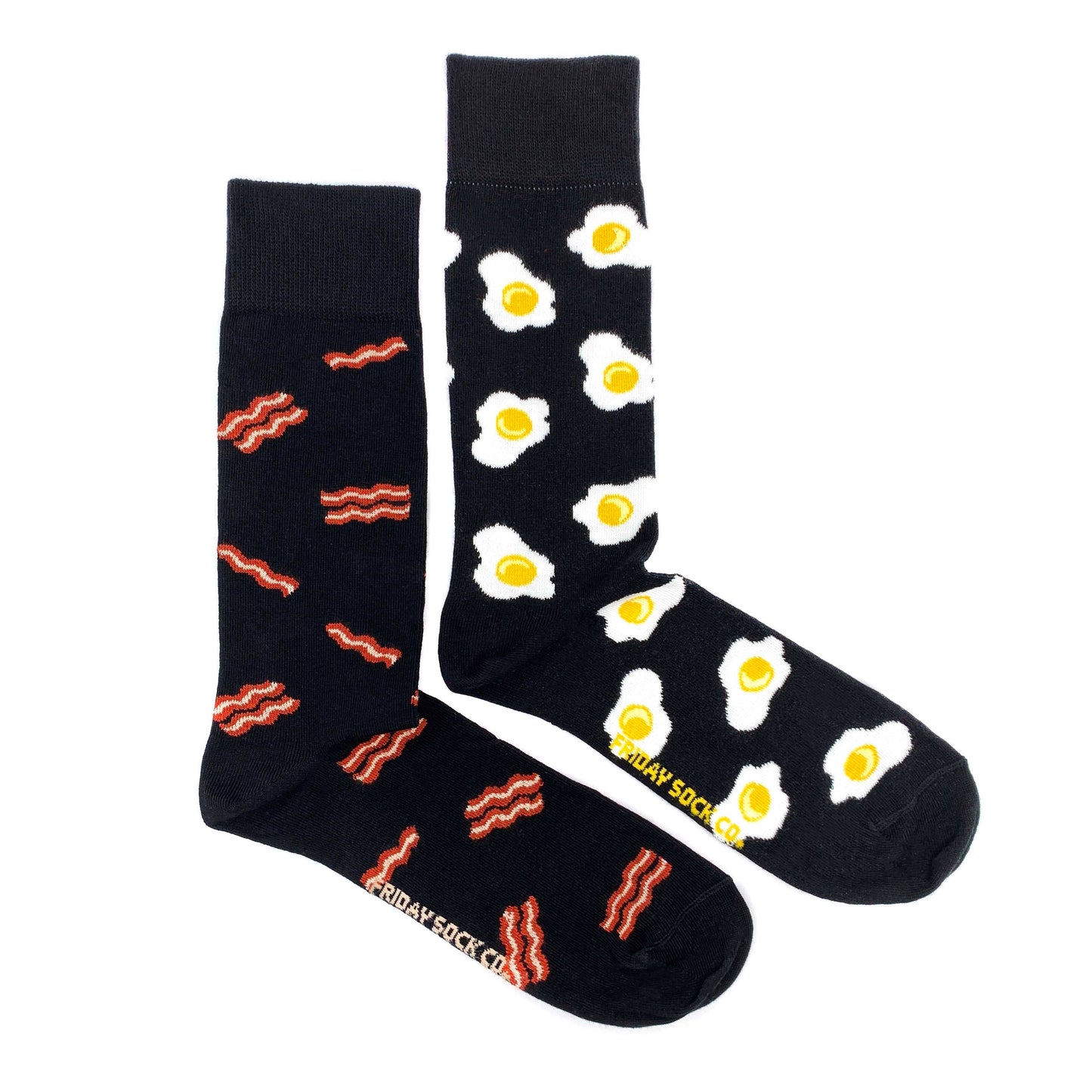 Friday Sock Co. - Men’s Socks | Bacon & Eggs | Breakfast | Fun Socks: Men's 7 - 12