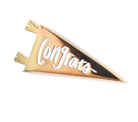 The Penny Paper Co. - Enamel Pin, Congrats! Flag