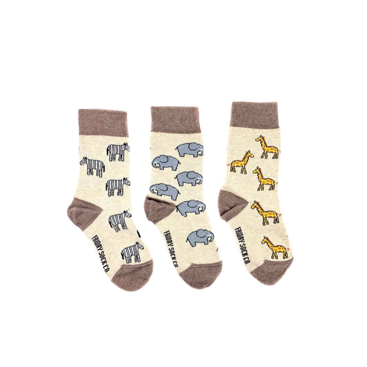 Friday Sock Co. - Kid’s Socks | Safari | Mismatched | Toddler | Infant: Ages 2 – 4 (Shoe size 5 – 9)