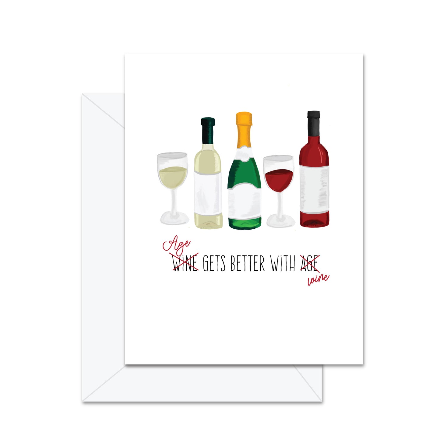 Jaybee Design - Age Gets Better With Wine Card
