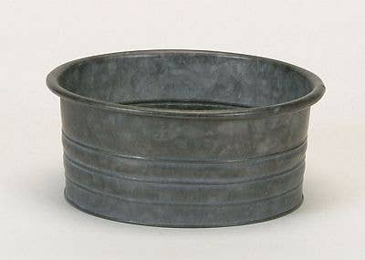 Bacon Basketware - metal ROUND DISH GREY
