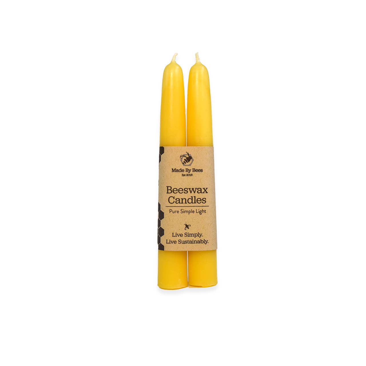 Made By Bees Limited - Beeswax Taper Candles "Set of 2"