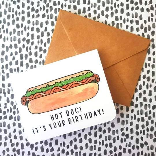 Hot Dog It's Your Birthday Card- Salt and Paper