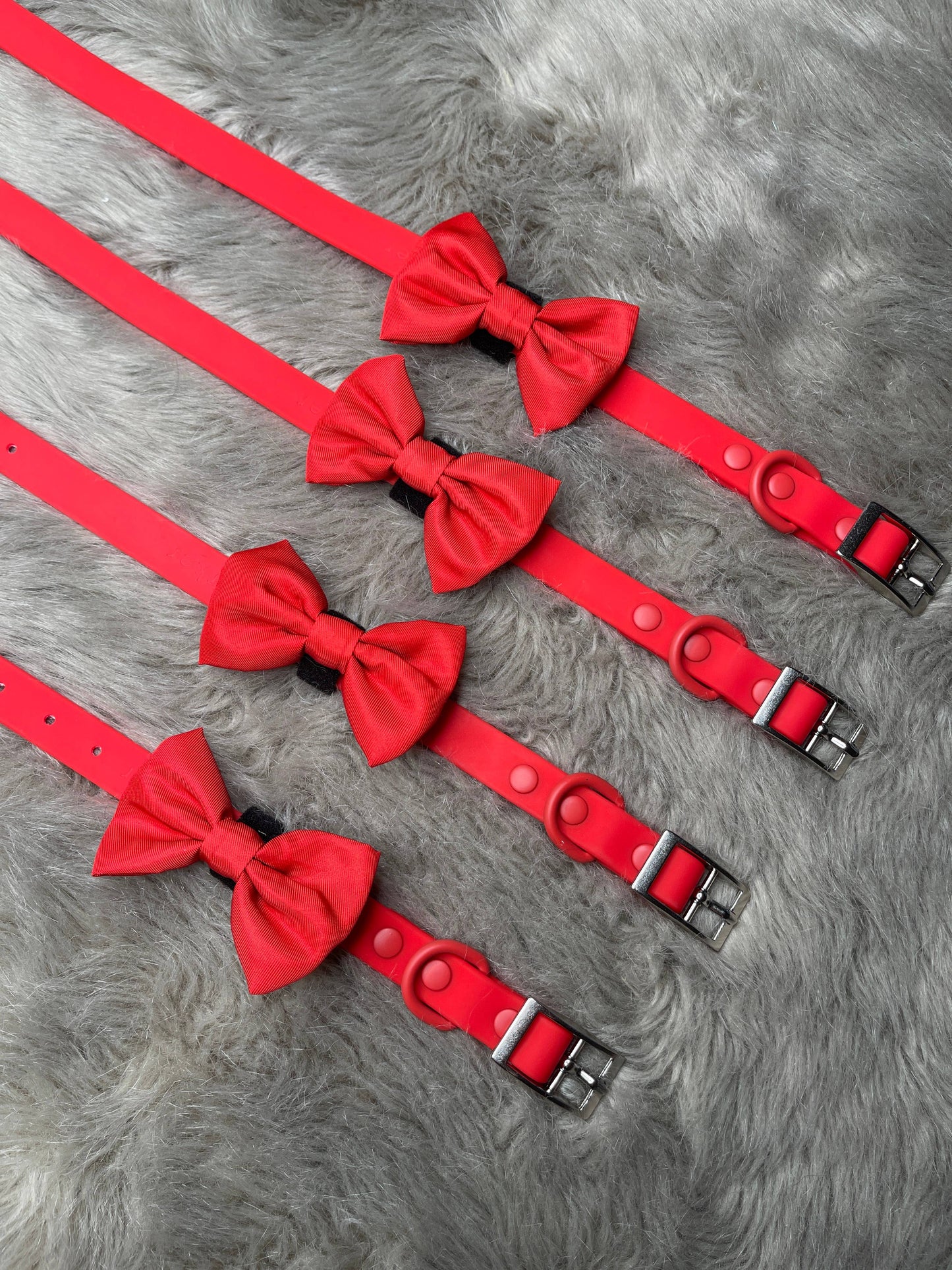 Waterproof PVC Dog Collar - Red