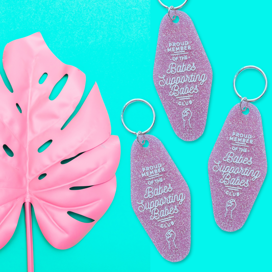 The Playful Pineapple - The Babes Supporting Babes Motel Keychain