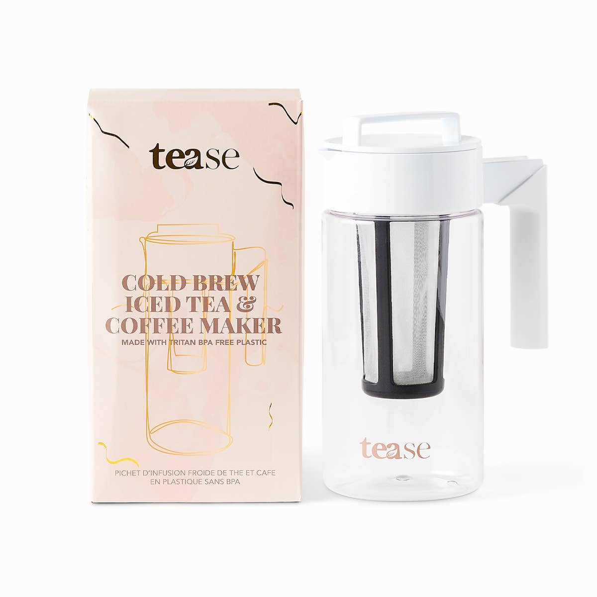 Tease - 3-In-1 Cold Brew Tea & Coffee Pitcher, Spring Accessory