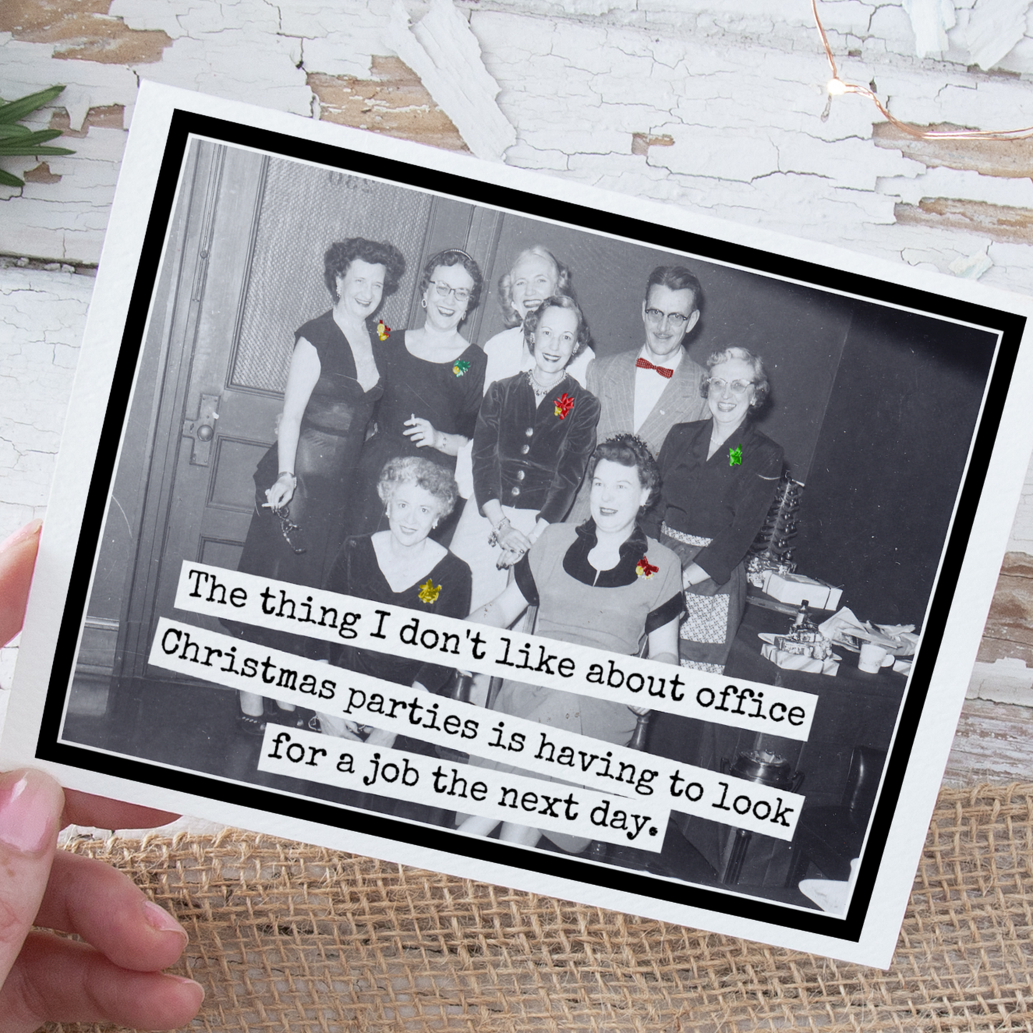 Raven's Rest Studio - Funny Christmas Card. Office Christmas Parties.