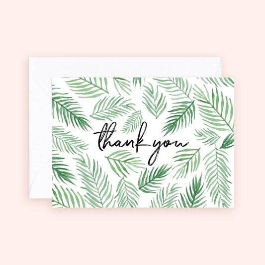 Almeida Illustrations - Mini Card - Thank You Ferns Enclosure Card