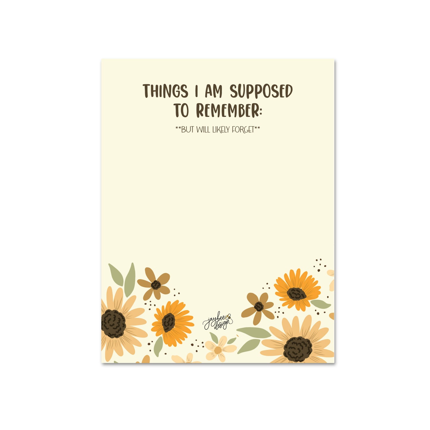 Jaybee Design - Things I Am Supposed To Remember - 25 pgs