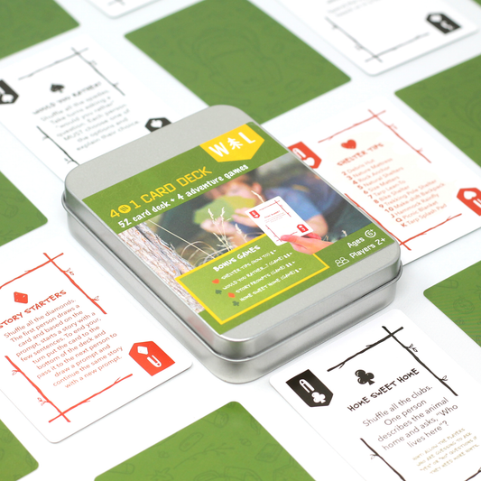 Wild Life Outdoor Adventures-"Take Cover" 4 -in-1 Outdoor Card Game for Kids + Families