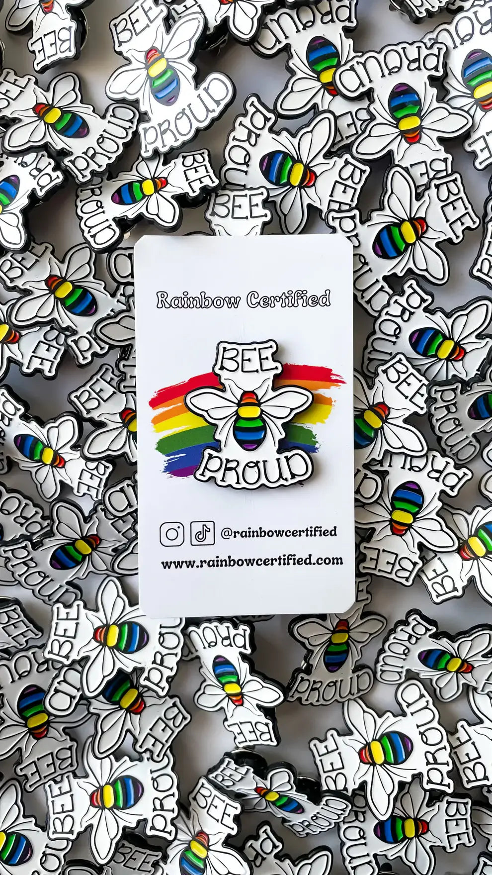 Rainbow Certified - Bee Proud LGBTQ+ PRIDE Pin
