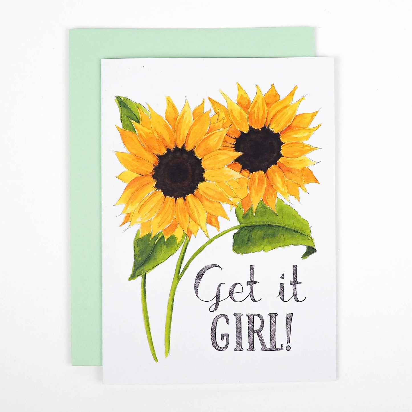 Naughty Florals - Get it Girl! Card