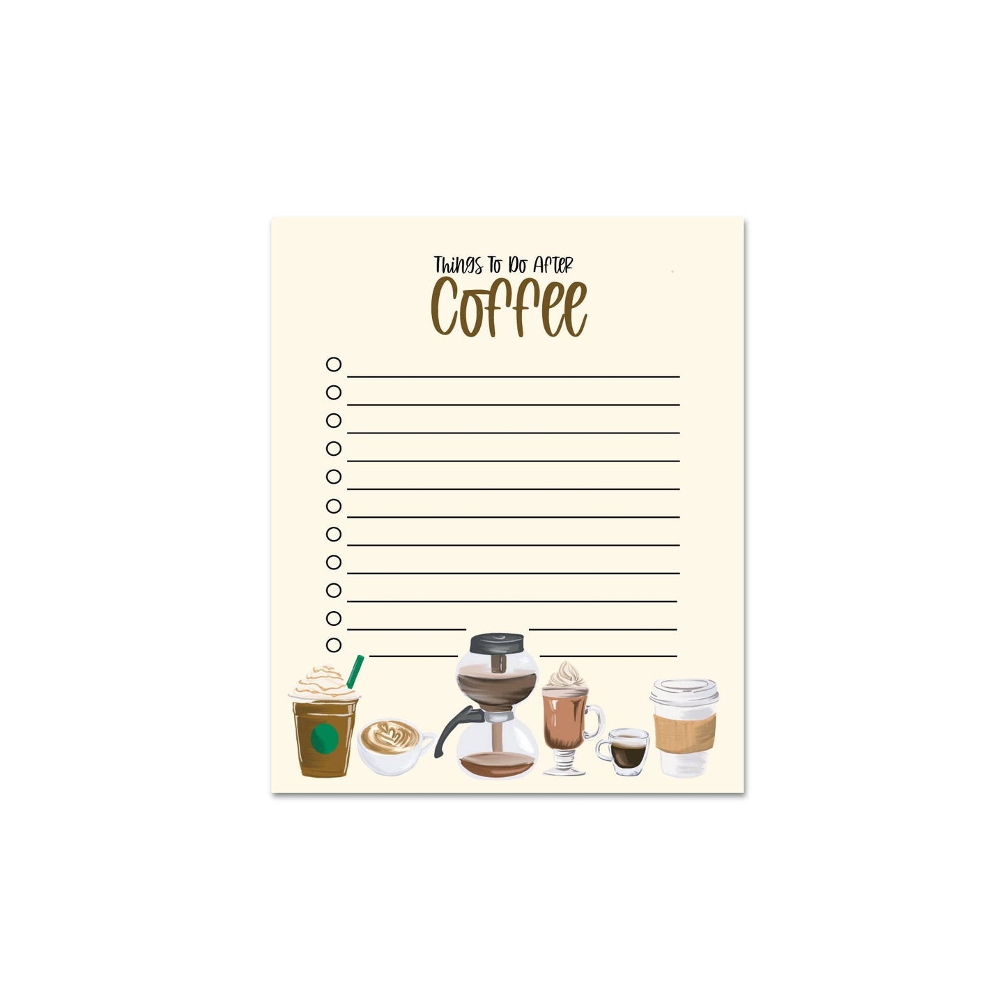 Jaybee Design - Things To Do After Coffee - Notepad