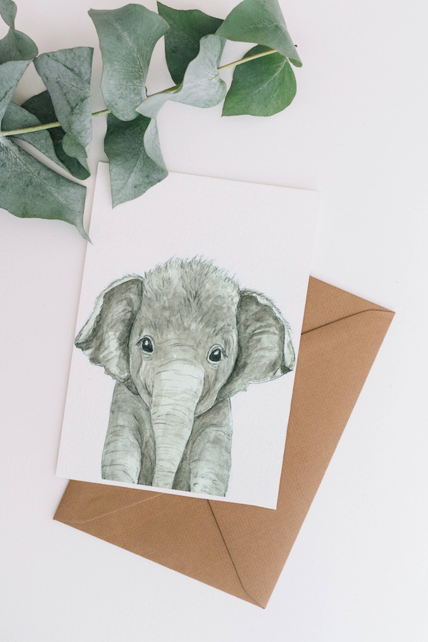 WLDFLWR Studio - Elephant Blank Greeting Card