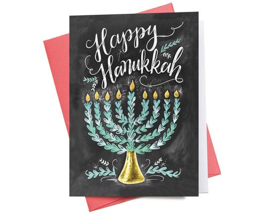 Chalkboard Hanukkah | Hanukkah Greeting Card