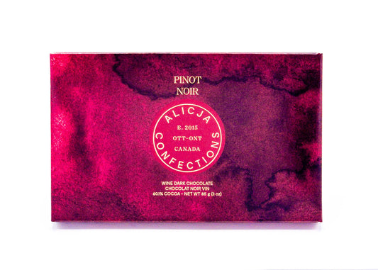Alicja Confections - Pinot Noir Vegan Dark Postcard Chocolate Bar