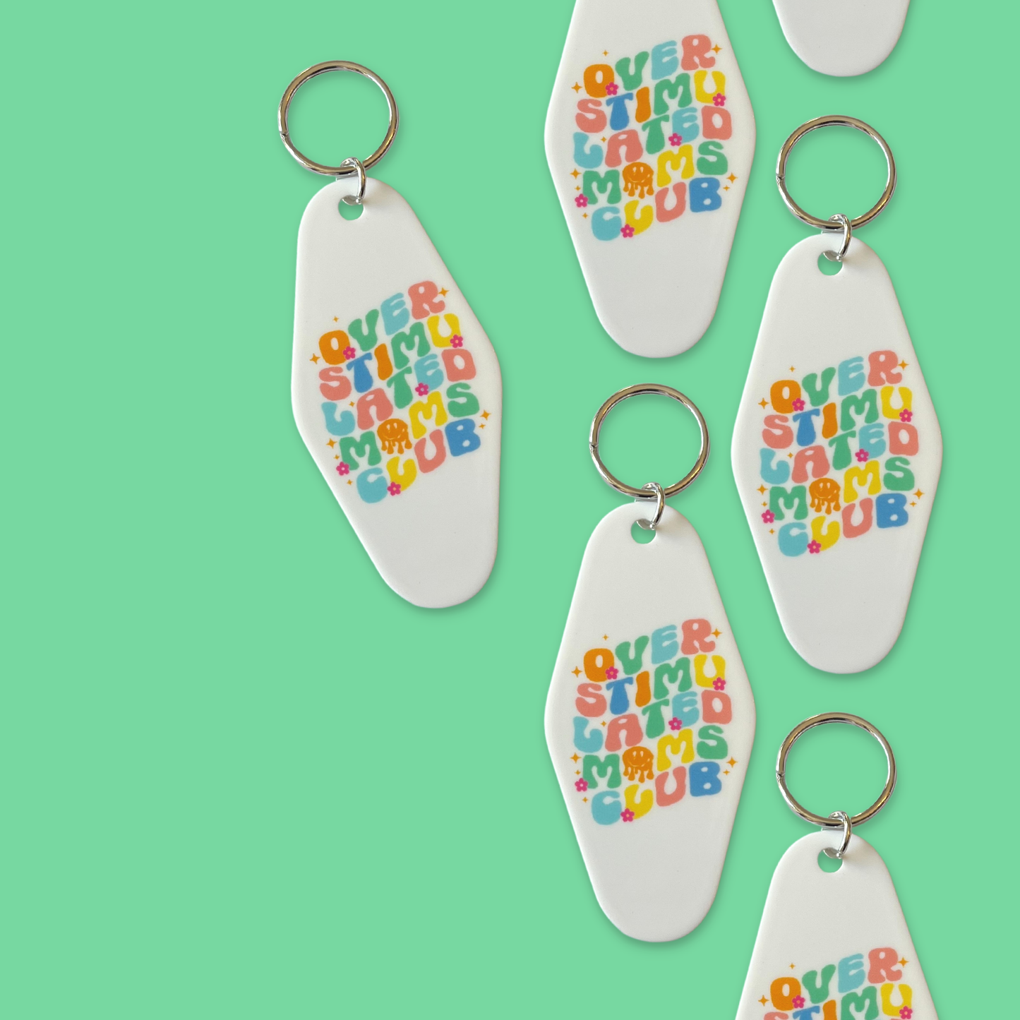 The Playful Pineapple - Overstimulated Moms Club Motel Keychain