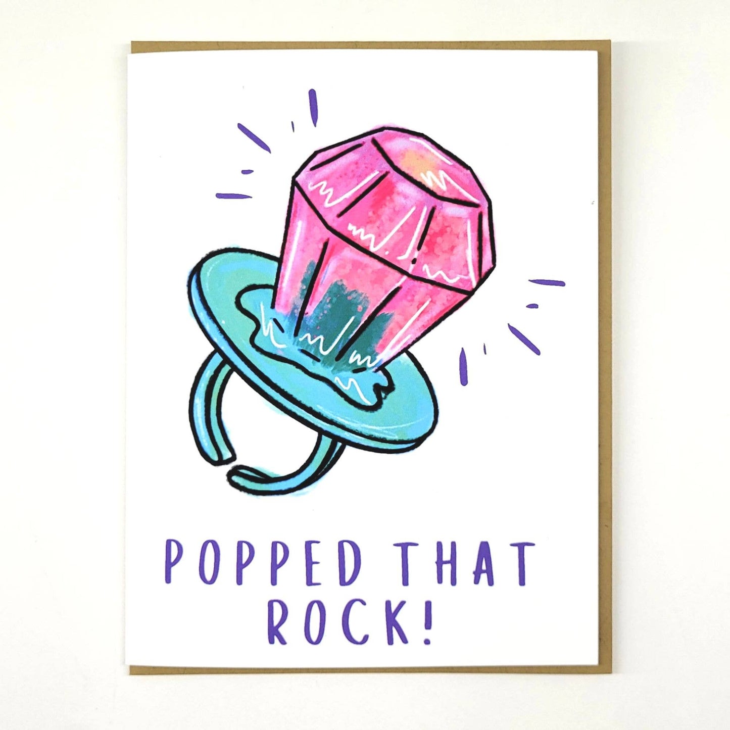 Popped That Rock Ring Pop Card- Salt and Paper