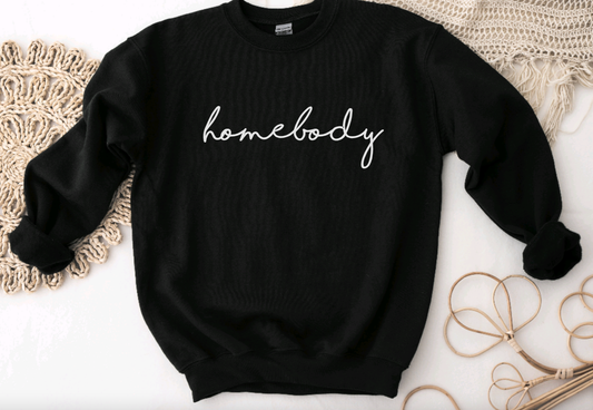 Hunter Kouture - Scripted Homebody Crew Sweater, Unisex Introvert Sweatshirt