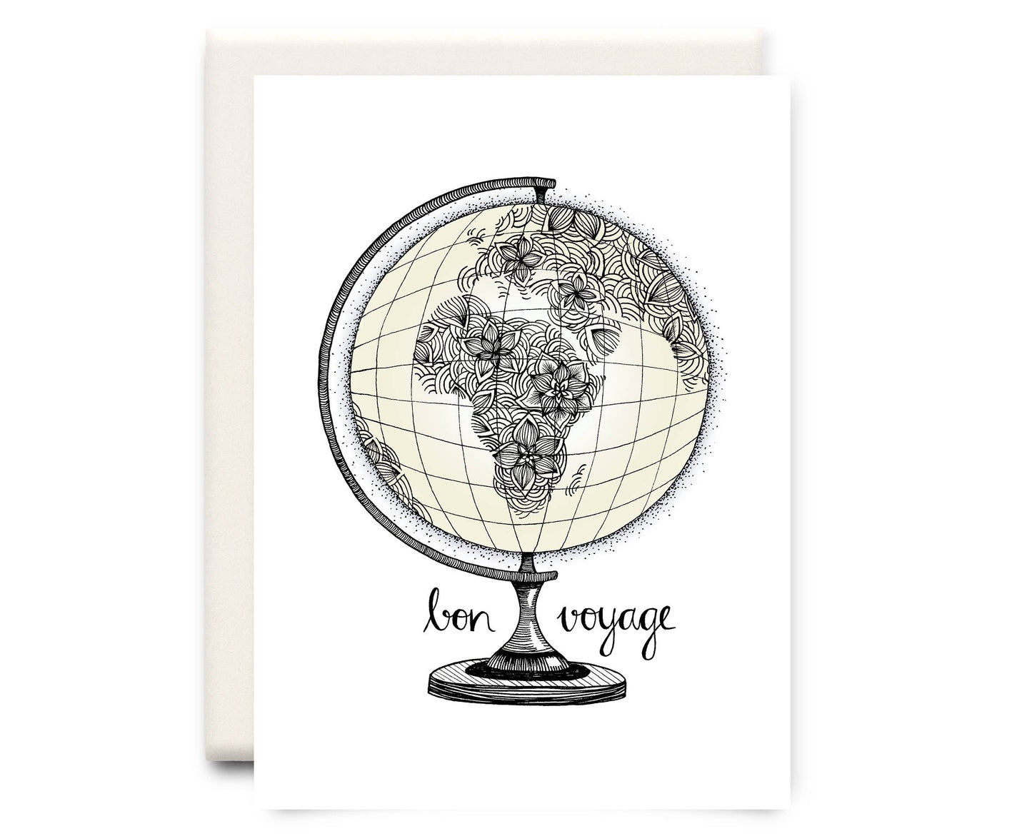 Inkwell Cards - Bon Voyage Globe | Greeting Card