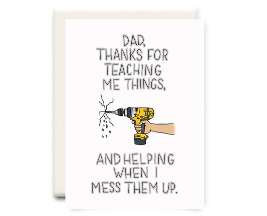 Inkwell Cards - Teaching Me Things | Father's Day Greeting Card