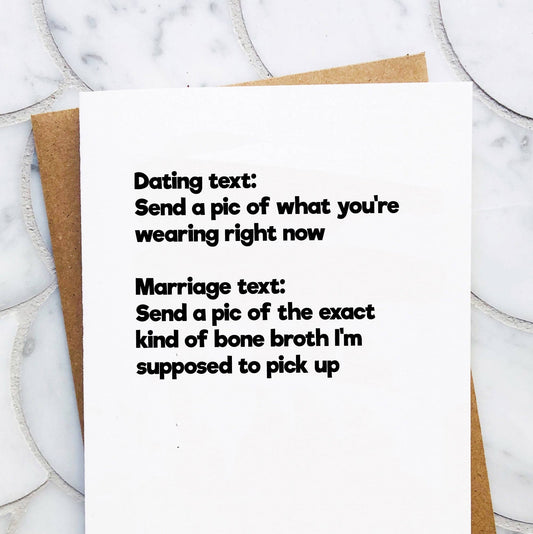 Top Hat and Monocle - Dating vs Marriage Texts