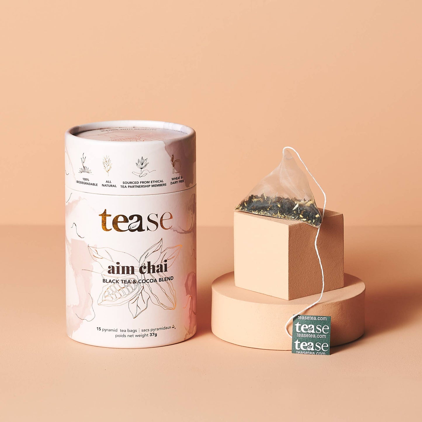 Tease - Aim Chai | All Natural Tea Blend | Biodegradable Tea Bags