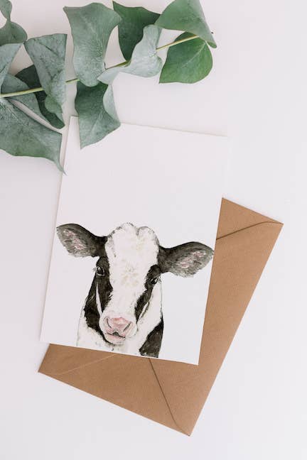 WLDFLWR Studio - Cow Blank Greeting Card
