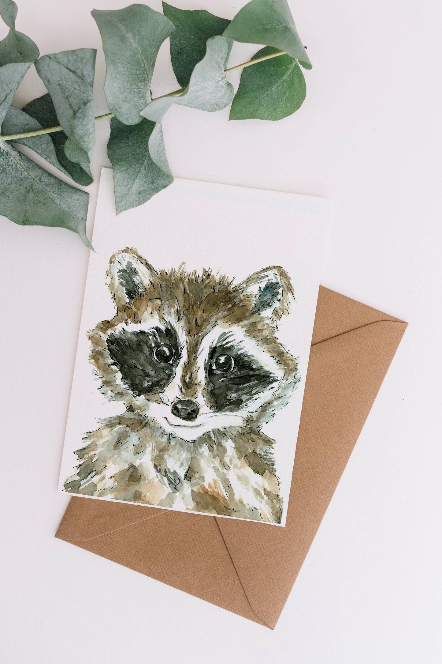 WLDFLWR Studio - Raccoon Blank Greeting Card