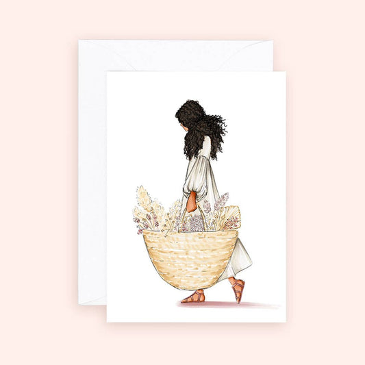 Almeida Illustrations - Mini Card - French Basket - Everyday Enclosure Card