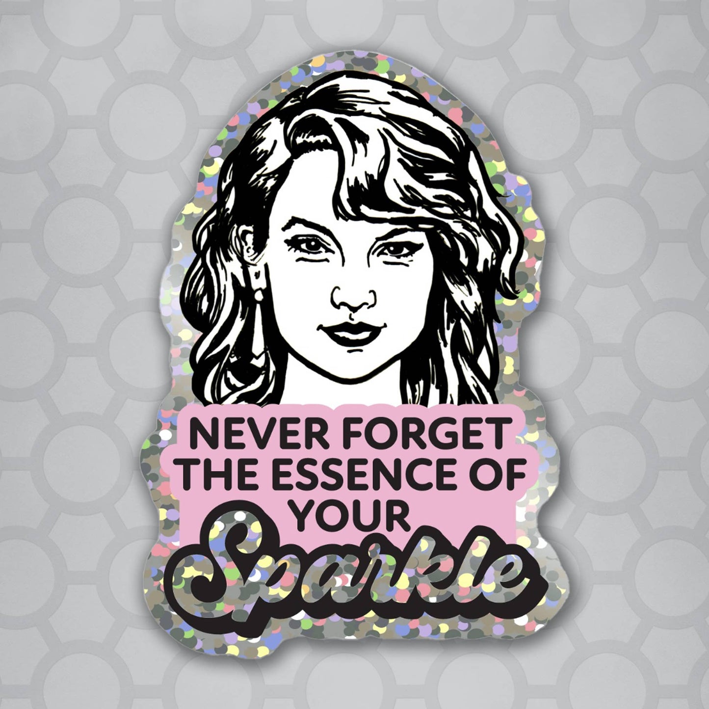 Design Corner - Taylor Swift Sparkle die cut vinyl glitter sticker