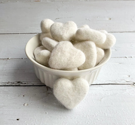 Sewing Seeds Play - One White Felt Heart