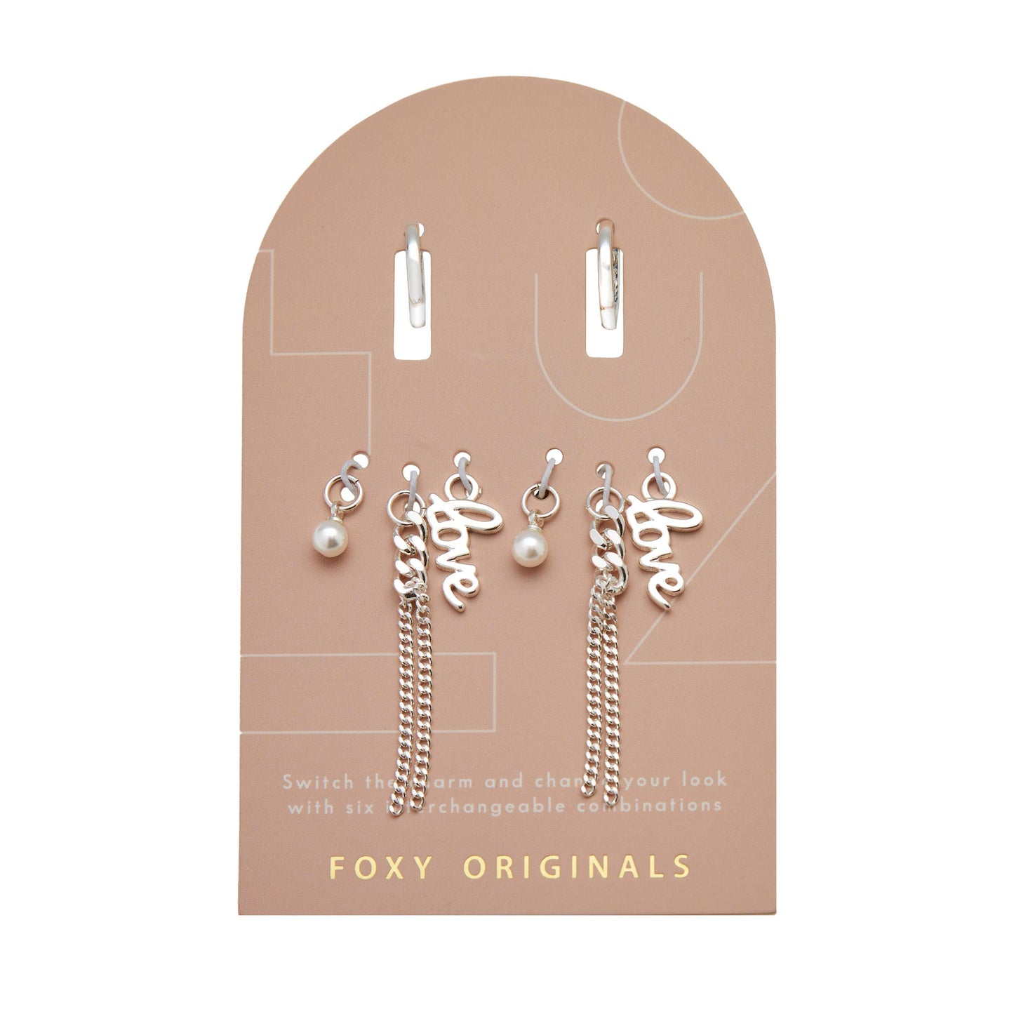 Foxy Originals - Love Charm Earrings | Mix and Match | Earring Set: Silver