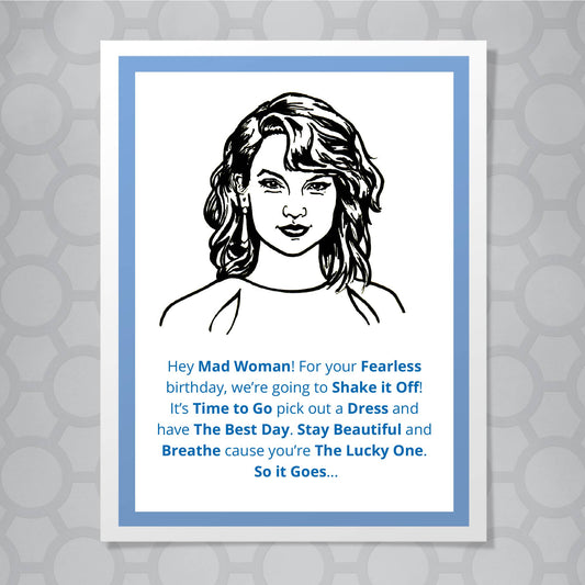 Design Corner - Taylor Swift Song Titles Birthday Card