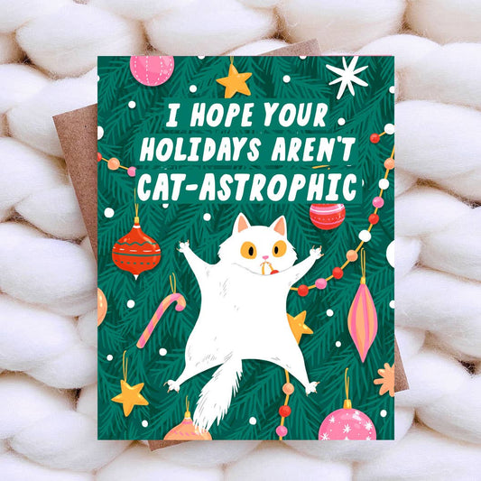 Cat-astrophic Funny Holiday Card - Funny Christmas Card