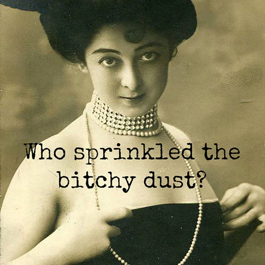 Raven's Rest Studio - Fridge Magnet. Who Sprinkled The Bitchy Dust?