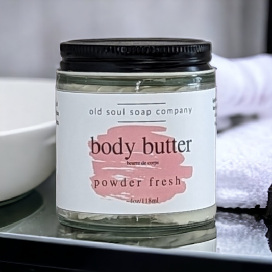 Old Soul Soap Company- Body Butter: Powder fresh