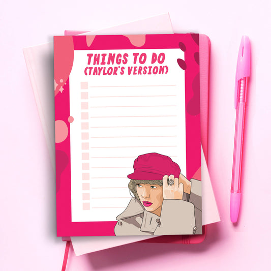 Pop Cult Paper - Taylor Swift Funny To Do List Notepad