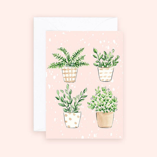 Almeida Illustrations - Mini Card - Plants Quartet -Everyday Botanical Enclosure Card