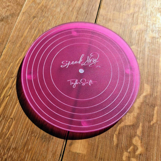 Crawford Custom Engraving - Taylor Swift Albums Acrylic Coaster : Speak Now