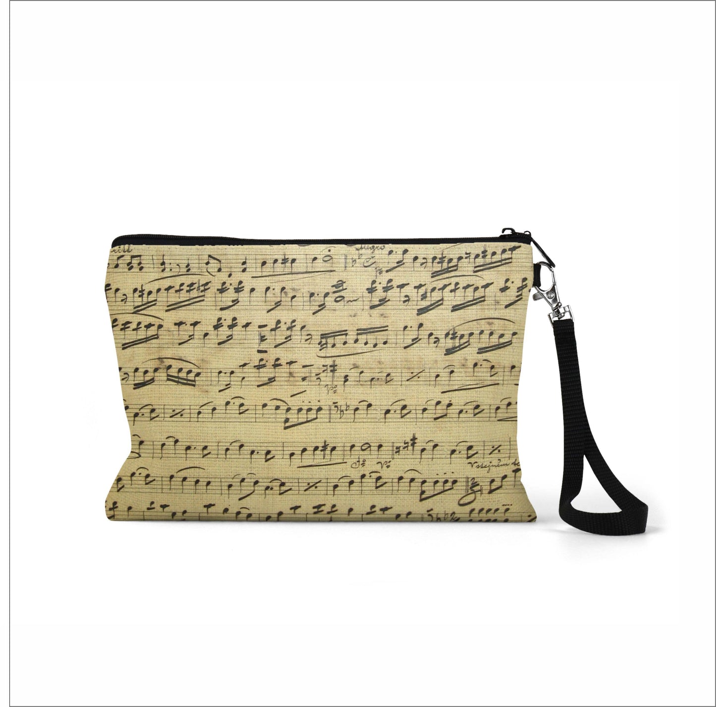 Giftologie - Sheet Music Zippered Linen Blend Accessory Bag